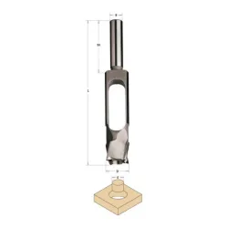 
                  CMT Sękownik do drewna d=8mm D=18mm S=13mm Z=4 L=140mm SP RH 529.080.31